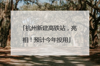 杭州新建高铁站，亮相！预计今年投用