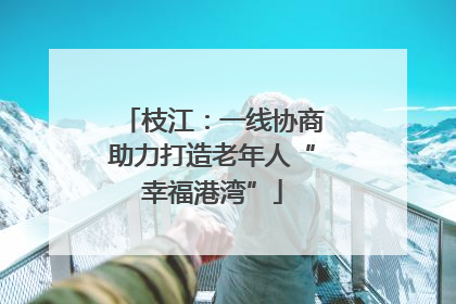 枝江：一线协商助力打造老年人“幸福港湾”