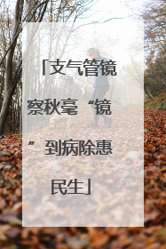 支气管镜察秋毫“镜”到病除惠民生