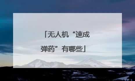 无人机“速成弹药”有哪些