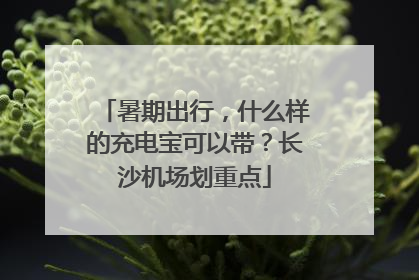 暑期出行，什么样的充电宝可以带？长沙机场划重点