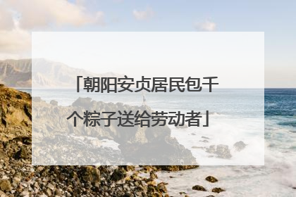 朝阳安贞居民包千个粽子送给劳动者