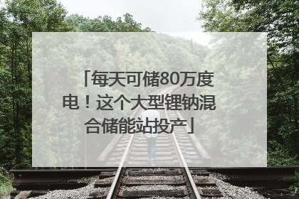 每天可储80万度电！这个大型锂钠混合储能站投产