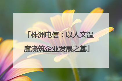 株洲电信：以人文温度浇筑企业发展之基