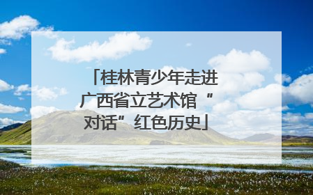 桂林青少年走进广西省立艺术馆“对话”红色历史