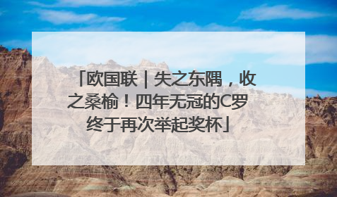 欧国联｜失之东隅，收之桑榆！四年无冠的C罗终于再次举起奖杯
