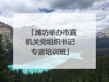 潍坊举办市直机关党组织书记专题培训班