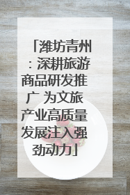 潍坊青州：深耕旅游商品研发推广 为文旅产业高质量发展注入强劲动力
