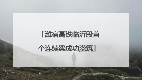 潍宿高铁临沂段首个连续梁成功浇筑