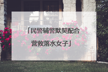 民警辅警默契配合 营救落水女子