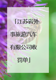 江苏省外事旅游汽车有限公司收罚单