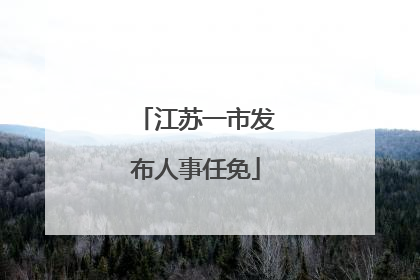 江苏一市发布人事任免