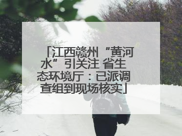 江西赣州“黄河水”引关注 省生态环境厅：已派调查组到现场核实