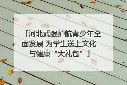 河北武强护航青少年全面发展 为学生送上文化与健康“大礼包”