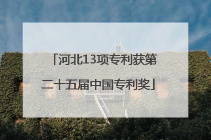 河北13项专利获第二十五届中国专利奖