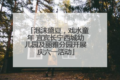 泡沫盛夏，戏水童年 宜宾长宁西城幼儿园及丽雅分园开展庆六一活动