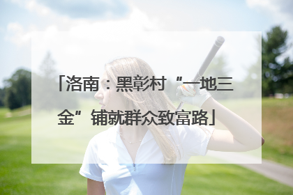 洛南：黑彰村“一地三金”铺就群众致富路