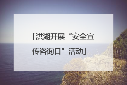 洪湖开展“安全宣传咨询日”活动