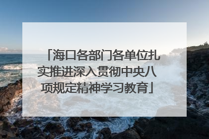 海口各部门各单位扎实推进深入贯彻中央八项规定精神学习教育