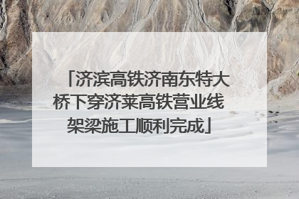 济滨高铁济南东特大桥下穿济莱高铁营业线架梁施工顺利完成