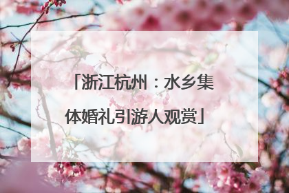 浙江杭州：水乡集体婚礼引游人观赏