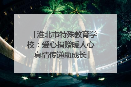 淮北市特殊教育学校：爱心捐赠暖人心 真情传递助成长