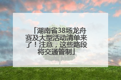 湖南省38场龙舟赛及大型活动清单来了！注意，这些路段将交通管制