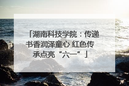 湖南科技学院：传递书香润泽童心 红色传承点亮“六一”