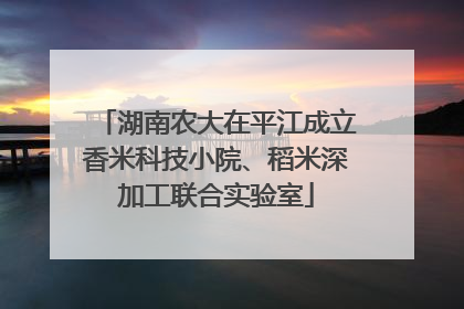 湖南农大在平江成立香米科技小院、稻米深加工联合实验室