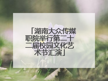 湖南大众传媒职院举行第二十二届校园文化艺术节汇演