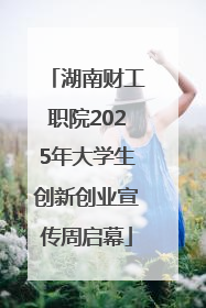湖南财工职院2025年大学生创新创业宣传周启幕