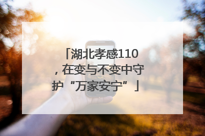 湖北孝感110，在变与不变中守护“万家安宁”