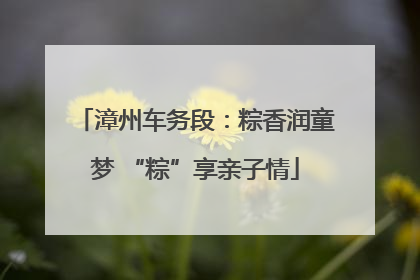 漳州车务段：粽香润童梦 “粽”享亲子情