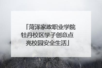 菏泽家政职业学院牡丹校区学子创意点亮校园安全生活