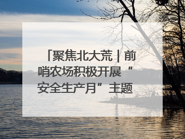 聚焦北大荒｜前哨农场积极开展“安全生产月”主题宣传活动