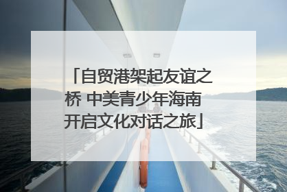 自贸港架起友谊之桥 中美青少年海南开启文化对话之旅