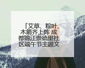 艾草、粽叶、木箭齐上阵 成都锦江崇德里社区端午节主题文化活动举行