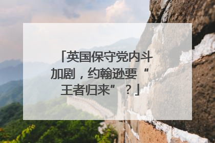 英国保守党内斗加剧，约翰逊要“王者归来”？