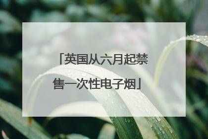 英国从六月起禁售一次性电子烟