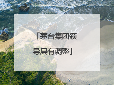 茅台集团领导层有调整
