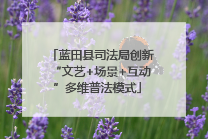 蓝田县司法局创新“文艺+场景+互动”多维普法模式