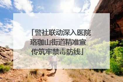 警社联动深入医院 珞珈山街道精准宣传筑牢禁毒防线