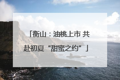 衡山：油桃上市 共赴初夏“甜蜜之约”