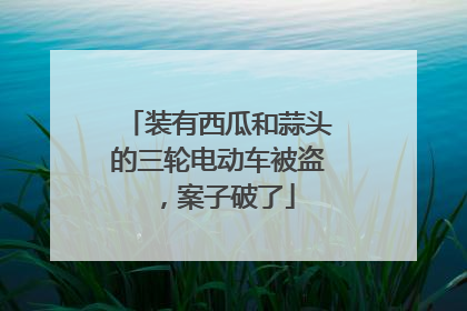 装有西瓜和蒜头的三轮电动车被盗，案子破了