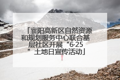 襄阳高新区自然资源和规划服务中心联合基层社区开展“6·25”土地日宣传活动