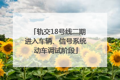 轨交18号线二期进入车辆、信号系统动车调试阶段