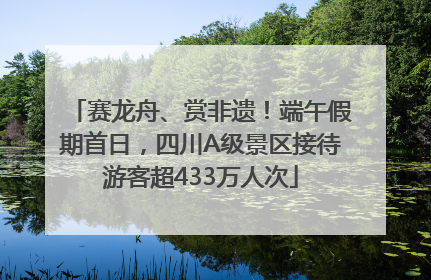 赛龙舟、赏非遗！端午假期首日，四川A级景区接待游客超433万人次