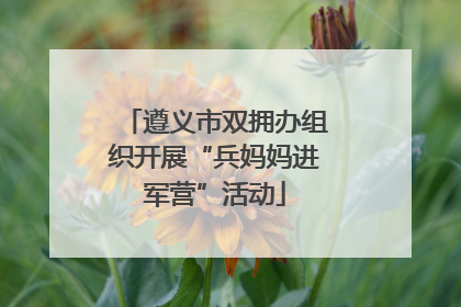 遵义市双拥办组织开展“兵妈妈进军营”活动