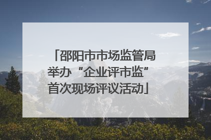 邵阳市市场监管局举办“企业评市监”首次现场评议活动
