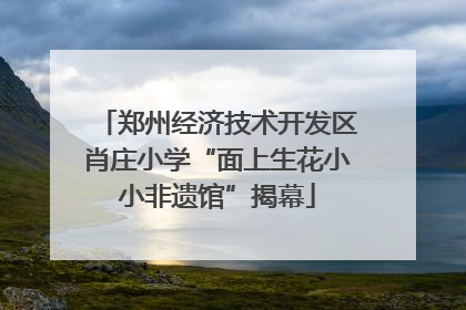 郑州经济技术开发区肖庄小学“面上生花小小非遗馆”揭幕